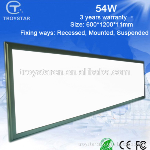 Shenzhen New Design 54W 1200*600 led panel light square flat surface mounted led panel ceiling lighting